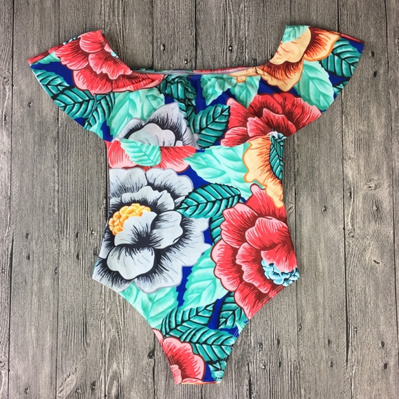 Floral Print Monokini - Picture 3 of 3